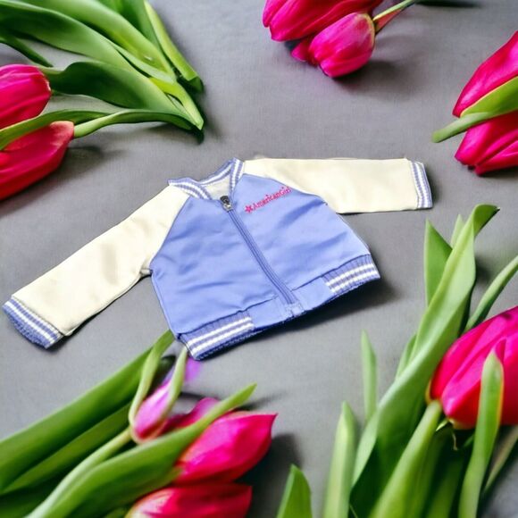 American Girl Doll 18” Innerstar University Varsity Bomber Jacket Purple - Picture 1 of 10